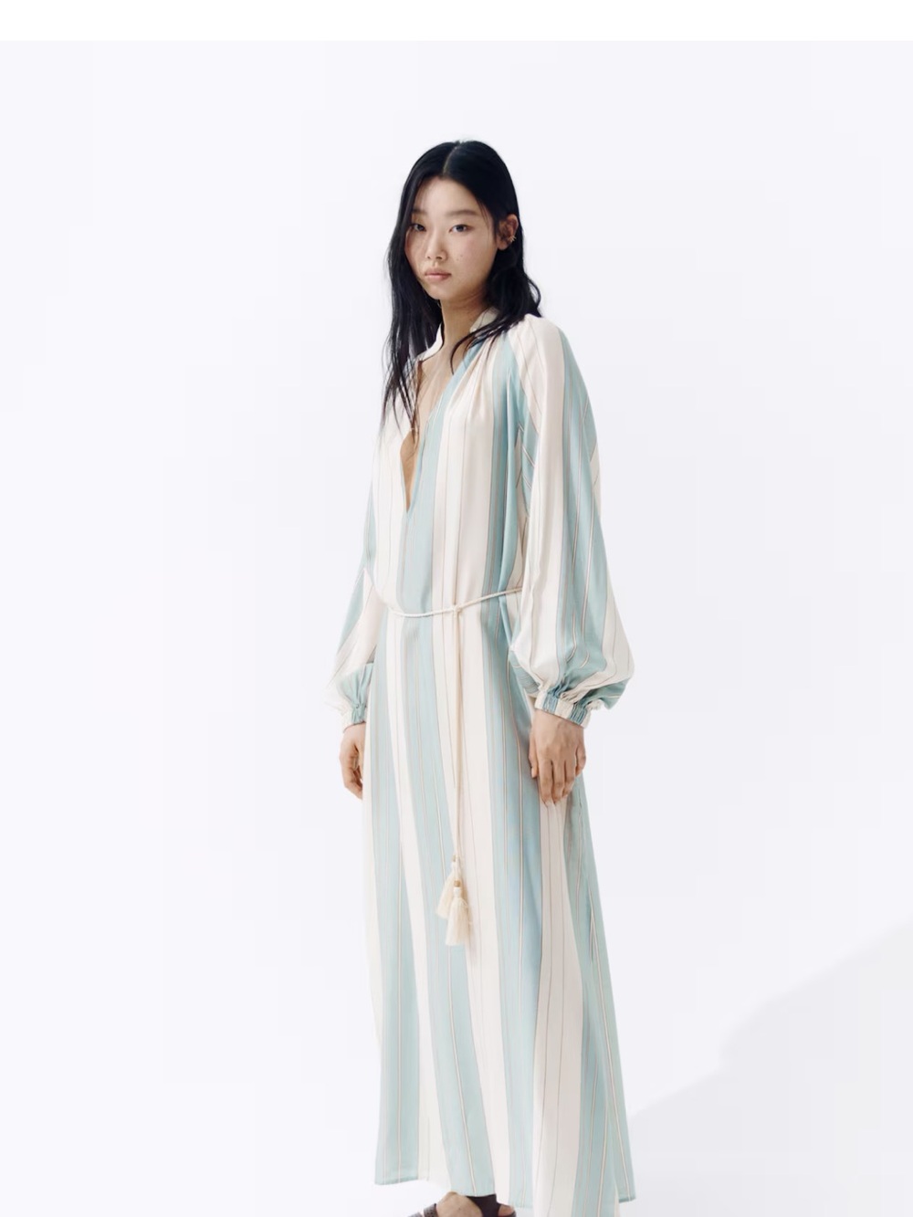 H&M Striped Maxi Dress